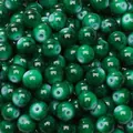 8mm green marbled glass round beads for DIY jewelry making, bracelets, and necklaces - 8mm Hole Approx 1mm 30 Pcs/Pack / Dark Green