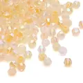 Gefacetteerde iriserende witte ruitvormige kristallen kralen voor het maken van sieraden - Gerhodineerd Champagne