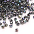 Donkergrijze gefacetteerde iriserende bicone kristallen kralen voor DIY-sieraden - Zwart