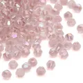 Gefacetteerde roze iriserende bicone kristallen kralen voor het maken van DIY sieraden - Champagneroze