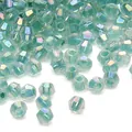 Gefacetteerde iriserende aqua bicone kristallen kralen voor DIY sieraden maken - Donkergroen