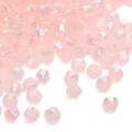 Hoogwaardige gefacetteerde iriserende roze bicone kristallen kralen voor DIY-sieraden - Irizerend Lichtroze