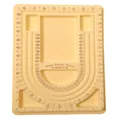 Flocked PE bead design board tray for DIY jewelry necklace and bracelet making - Rectangular Design Board 33x24cm Yellow 1 Piece/pack / 1pc/pack