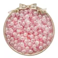 Pink crackle acrylic bubble beads with AB coating for DIY jewelry and accessory making - 8mm / 50 Pieces / Pink