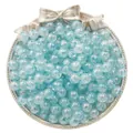 Iridescent light blue acrylic bubble beads with AB finish for DIY jewelry craft making - Light Blue