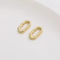 Premium 14K gold filled oval spring clasps with polished gold finish for DIY jewelry making - Style 02 / 8x16mm (1 Piece/Pack) / Gold