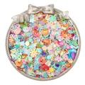 Lentejuelas iridiscentes de formas mixtas en bandeja decorativa con lazo para manualidades - 3-10mm (20g/Paquete) / Estilo 01 Colores Mezclados Aleatorios