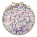 Iridescent mixed shape sequins including hearts and stars for DIY crafts and jewelry making - Style 13 Purple