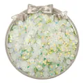 Mixed shape glitter sequins in pale green and yellow for DIY craft and jewelry - Style 15 Green