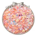 Irregular mixed peach iridescent sequins in floral and star shapes for DIY crafts. - Style 16 Peach Pink