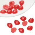 Red acrylic flat-back beads for DIY doll eyes and handmade hair clip accessories - Triangle (12x15mm) / 50 Pieces / Red