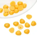 Yellow teardrop acrylic flat-back beads for DIY doll making and hair accessories - Triangle (10x11mm) / 100pcs Pack / Yellow