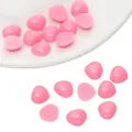 Smooth pink acrylic heart-shaped flatback beads for DIY animal doll eyes and hair clips - Triangle (10x11mm) / 100pcs Pack / Pink