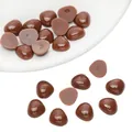 High-quality small brown acrylic flatback beads for DIY doll making and hair accessories - Triangle (10x11mm) / 100pcs Pack / Brown