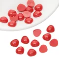 Bright red acrylic flat back beads for DIY doll eyes and handcrafted hair accessories - Triangle (10x11mm) / 100pcs Pack / Red