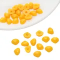 Bright yellow acrylic flat back beads for DIY animal doll eyes and handmade crafts - Triangle (7x9mm) / 100pcs Pack / Yellow