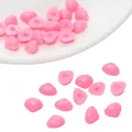 Pink heart-shaped acrylic flatback beads for DIY doll noses and hair accessories. - Triangle (7x9mm) / 100pcs Pack / Pink
