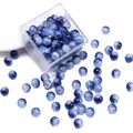 High quality 10mm blue crackle glass beads for DIY handmade jewelry making crafts - Color 47