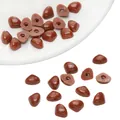 Brown heart-shaped acrylic safety noses for DIY plush toy and doll making crafts - Triangle (7x9mm) / 100pcs Pack / Brown
