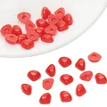 Small red acrylic teardrop shaped animal eyes for DIY craft doll making and hair accessories - Triangle (7x9mm) / 100pcs Pack / Red