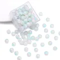 10mm cracked glass beads with iridescent gradient for DIY jewelry making - Color 48