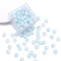 10mm light blue gradient crackle glass beads for handcrafted DIY jewelry making designs - Color 50