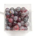 10mm multi-color crackle glass beads for DIY jewelry making in clear box container - Color 58