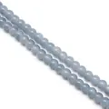 Perles rondes en verre bleu-gris translucide de 8mm pour la création de bijoux DIY - 50 Pièces (Env. 8mm/Trou 1mm) / Gris (85)