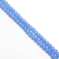 Perles rondes en verre bleu translucide de 8 mm pour la fabrication de bijoux de bracelet DIY - 50 Pièces (Env. 8mm/Trou 1mm) / Bleu Ciel (89)