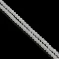 Perles de verre blanches translucides de 8mm pour la fabrication de bijoux DIY et accessoires - 50 Pièces (Env. 8mm/Trou 1mm) / Blanc (90)