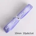 10mm purple satin ribbon with 'Just for you' white print for gift wrapping and DIY crafts - Width 10mm 10 Yards / Lavender