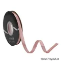 10mm pink satin ribbon with Just for you heart print for handmade gift wrapping DIY - Width 10mm 10 Yards / Lotus root pink