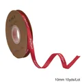 Elegant red satin ribbon with 'Just for you' print for gift wrapping and DIY crafts - Width 10mm 10 Yards / Red