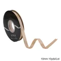 10mm champagne satin ribbon roll with Just for You print for elegant gift wrapping - Width 10mm 10 Yards / Champagne Pink