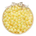 Yellow AB coated acrylic bubble beads for DIY jewelry making, floral bubble design - Yellow