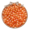 Vibrant orange AB coated acrylic bubble beads for DIY jewelry making and handmade crafts - Orange