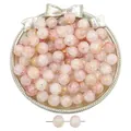 Rosafarbene Glasperlen im Jade-Stil mit Goldfolie für die DIY-Schmuckherstellung Zubehör - 20 Stück/Packung (10mm) / Gebrochene Jade Goldstaub Farbe 4