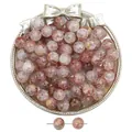 Retro reddish-brown round glass beads with shattered gold foil for DIY jewelry making - 20 Pieces/Pack (10mm) / Broken Jade Gold Dust Color 5