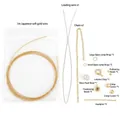 Complete 14K Gold Filled DIY jewelry making kit with beads, chains and findings. - Artificial Pearl Chain Material Pack