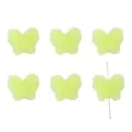 Detailansicht gelber Schmetterling-Resin-Perlen mit Zuckerstruktur für DIY-Schmuck - 1 Stück / Gelb
