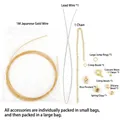 14K gold plated DIY jewelry making starter kit with wires and findings for bracelets - Flower Chain Material Pack