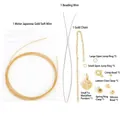 Complete 14K gold filled DIY jewelry material kit with wire chain and Fu charm - Fu Character Chain Material Pack