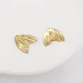 14K gold filled mermaid fish tail pendant charms for handmade DIY jewelry making - Large Fish Tail Pendant / 23x23mm (1mm Hole)