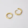 Pendientes de aro redondos de cobre chapado en oro de 14K accesorios para joyas DIY - Estilo Pequeño Sin Bucle (FGT514) / DE 12mm x Espesor 2mm (Paquete de 2)