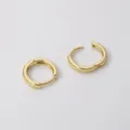 Pendientes de aro de cobre chapados en oro de 14K para accesorios DIY - Estilo Medio Sin Bucle (FGT514) / DE 13mm x Espesor 2.5mm (Paquete de 2)