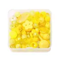 Gelbe Acrylperlen-Set in transparenter Box für DIY-Schmuckherstellung - 80-150 Stück/Packung (50g) / Gelbe Serie