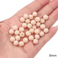 8mm solid pink glass round beads for DIY jewelry making and bracelets - 20 Pieces Pack / Pink (8mm Solid Bead)