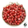 8mm Red marble patterned acrylic round beads with 1.5mm hole for DIY jewelry making - 8mm Diameter (1.5mm Hole) / Red