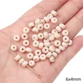 High quality 6x4mm pale pink rondelle glass beads for DIY jewelry making crafts - 20 Pieces Pack / Light Pink (6x4mm Abacus Bead)