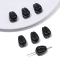 Perles d'espacement en acrylique noir brillant en forme de bouton de tulipe pour bijoux - Muguet Noir Uni